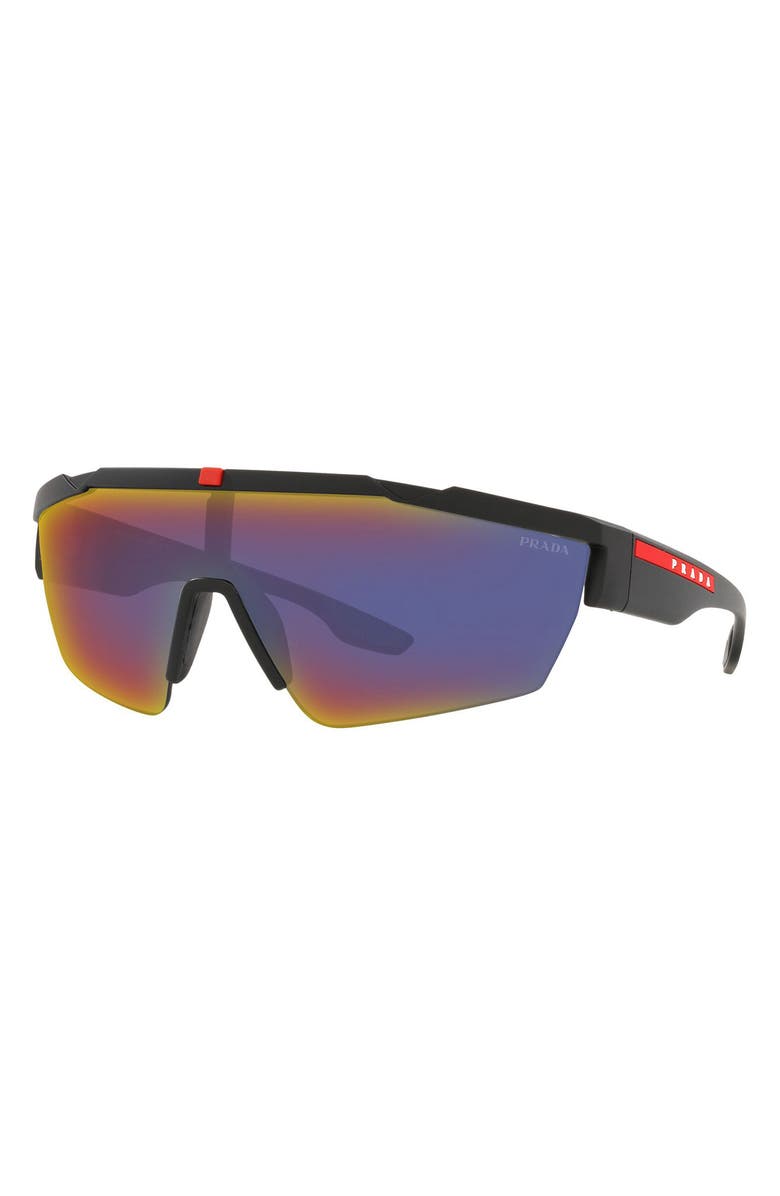 PRADA SPORT 44mm Mirrored Shield Sunglasses, Alternate, color,