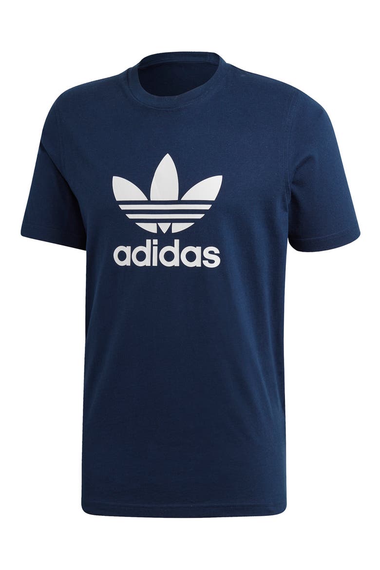 Trefoil Graphic T-Shirt, Alternate, color, COLLEGIATE NAVY