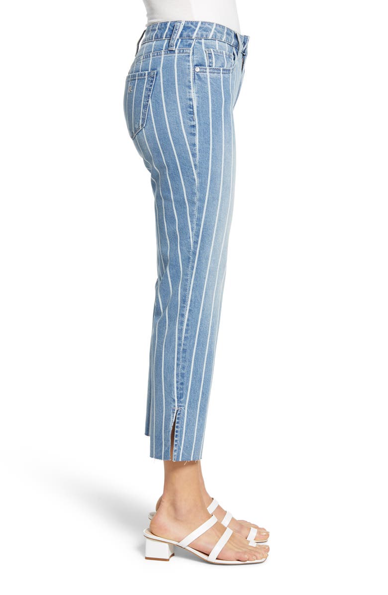 Wash Lab Denim Crop Straight Leg Raw Hem Jeans, Alternate, color, 