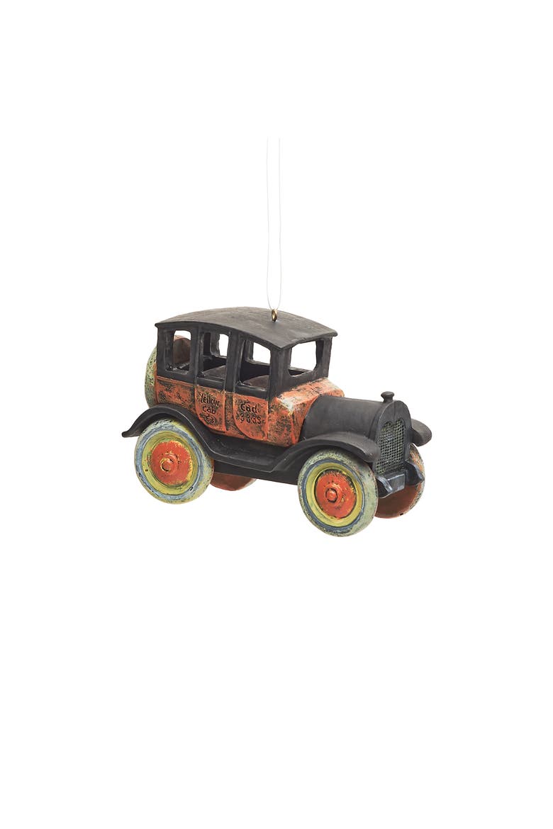 Antique Taxi  Christmas XMAS Tree Ornament, Main, color, Brown