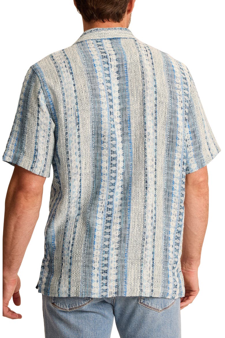 Milano Isles Stripe Short Sleeve Button Up Shirt, Alternate, color, MAJOLICA BLUE