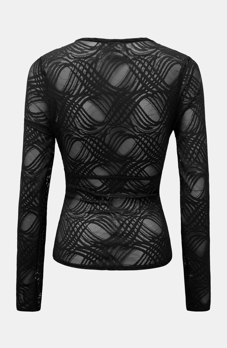 OW Collection LEXI Long Sleeve Top, Alternate, color, Black