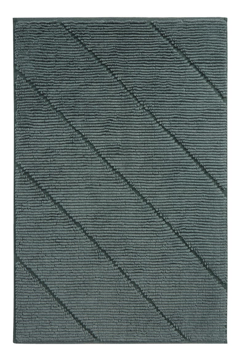 Reversible Cotton Blend Bath Mat, Main, color, GREEN BALSAM