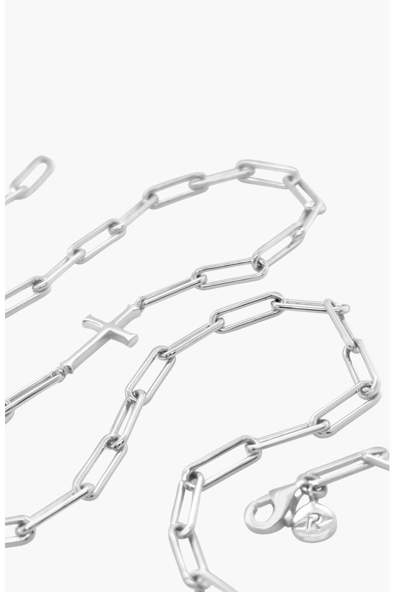 Chain Breaker Cross Necklace, Alternate, color, Sterling Silver