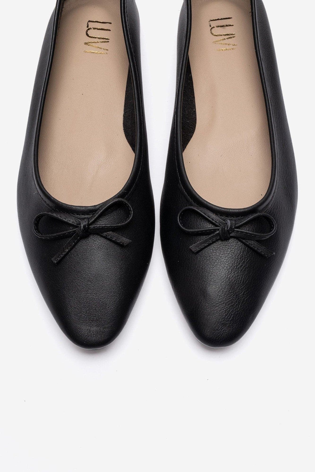 Umiel Leather Bow Ballet Flat, Alternate, color, Black
