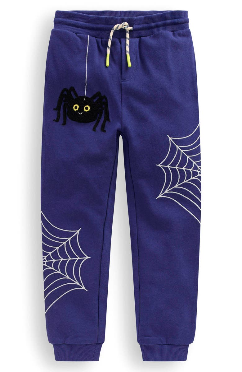 Mini Boden Kids' Spider Sweatpants, Main, color, Blue Spider