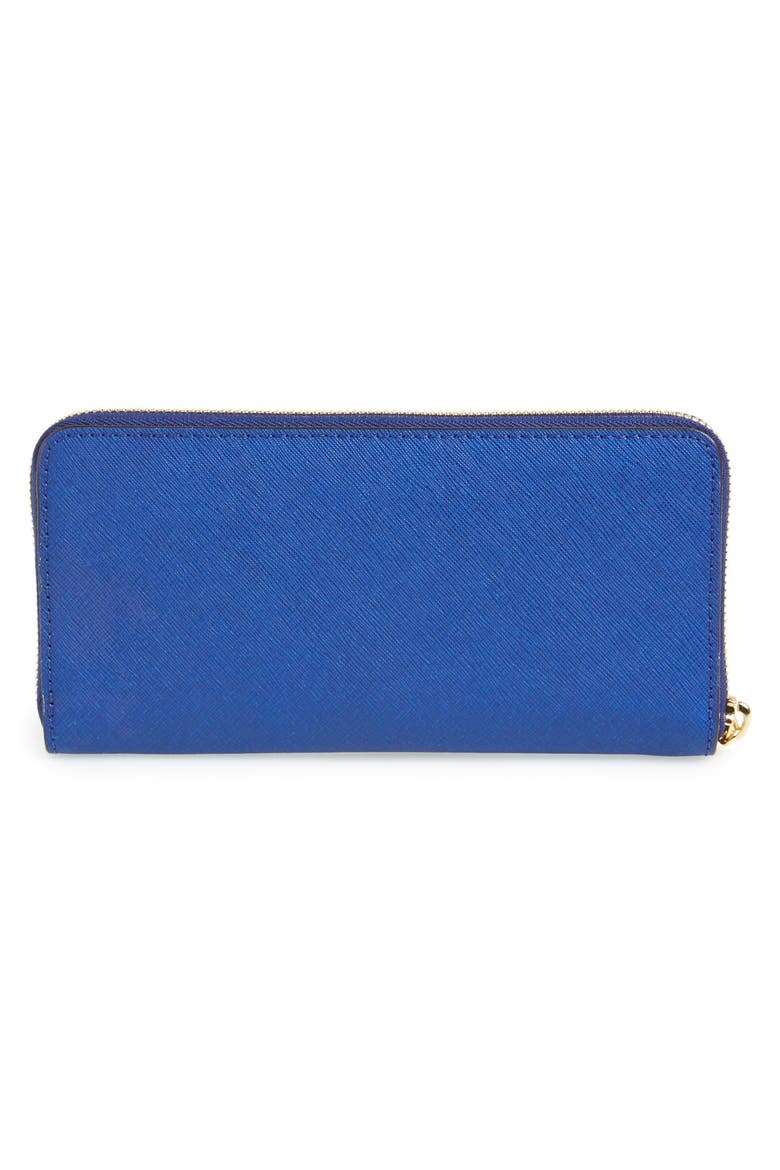 'Jet Set' Saffiano Zip Around Wallet, Alternate, color, SAPPHIRE
