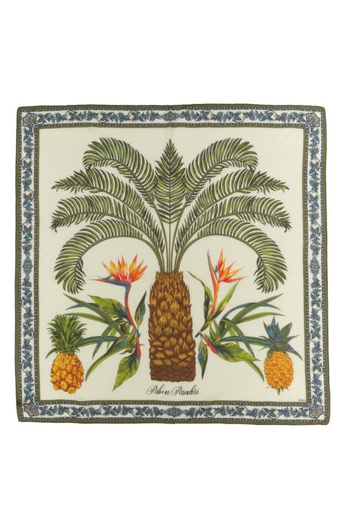 Echo Palma Paradisi Silk Square Scarf In Natural