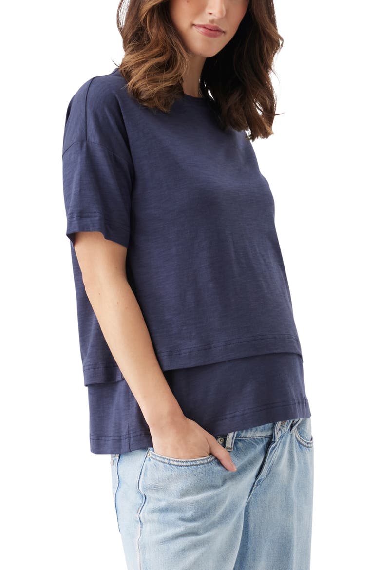 Claud Nursing Tee, Alternate, color, Indigo