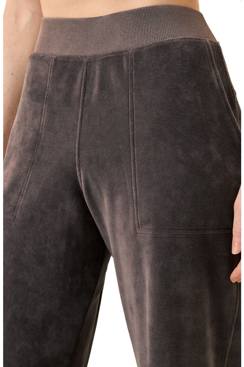 Organic Cotton Pure Velour Wide Leg Pant, Alternate, color, Graphite