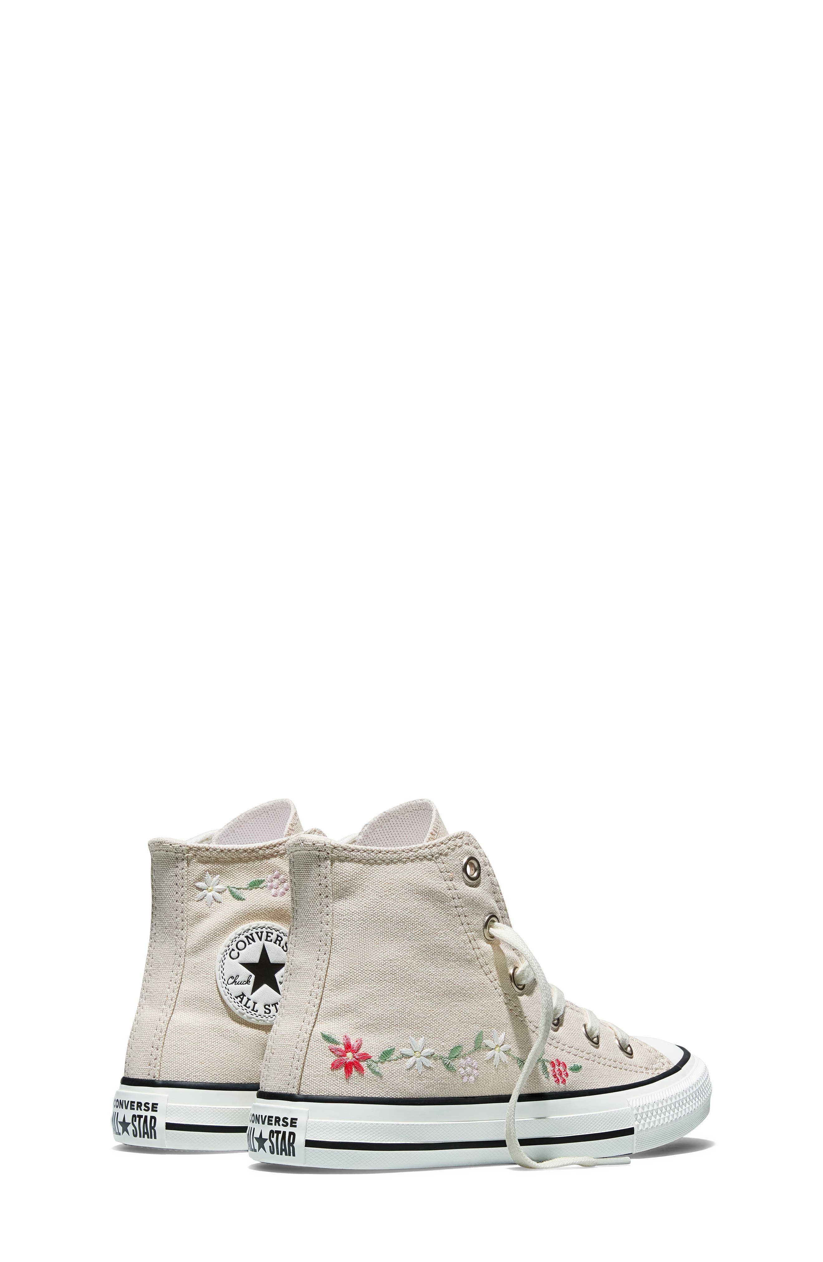 Converse Kids' Chuck Taylor All Star Blooming Canvas High Top Sneaker, Alternate, color, Classic Ecru