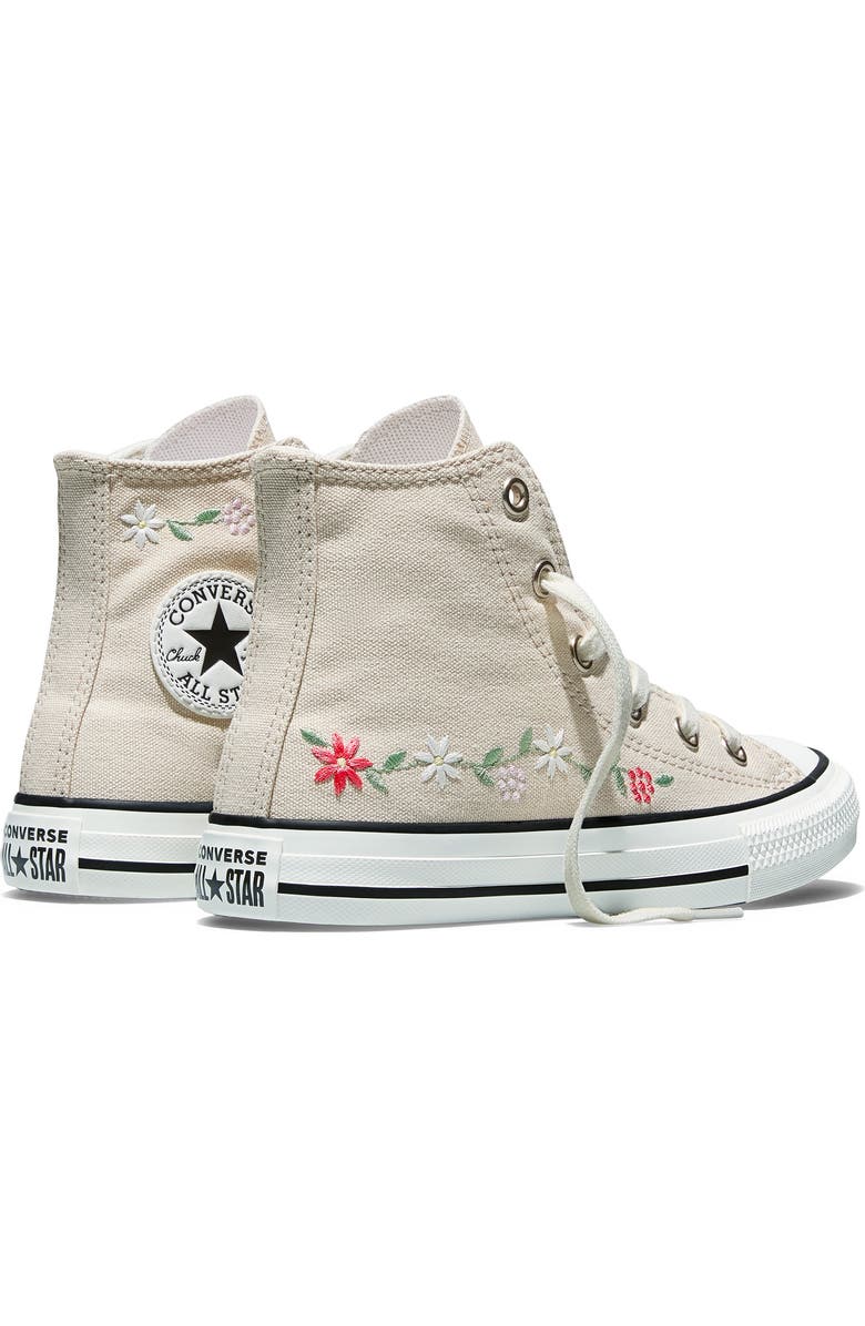 Converse Kids' Chuck Taylor All Star Blooming Canvas High Top Sneaker, Alternate, color, Classic Ecru
