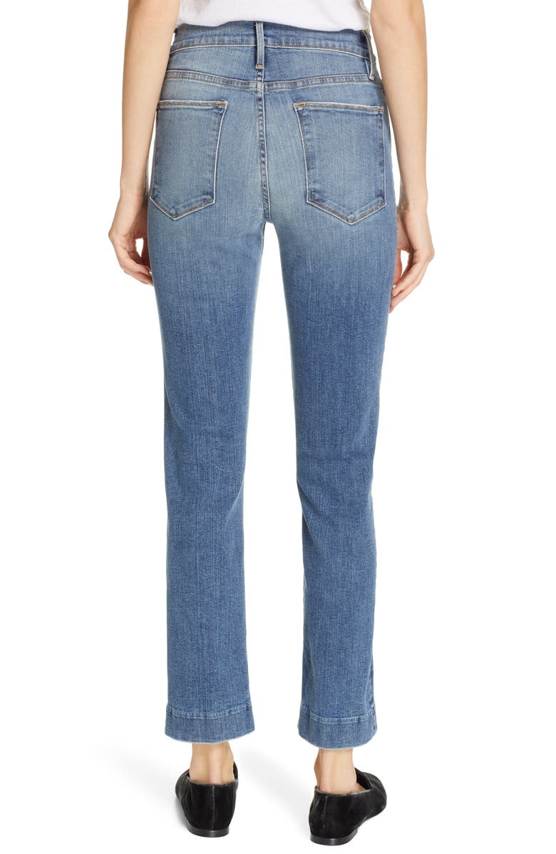 FRAME Le High Wide Hem Ankle Straight Leg Jeans, Alternate, color, Nomad