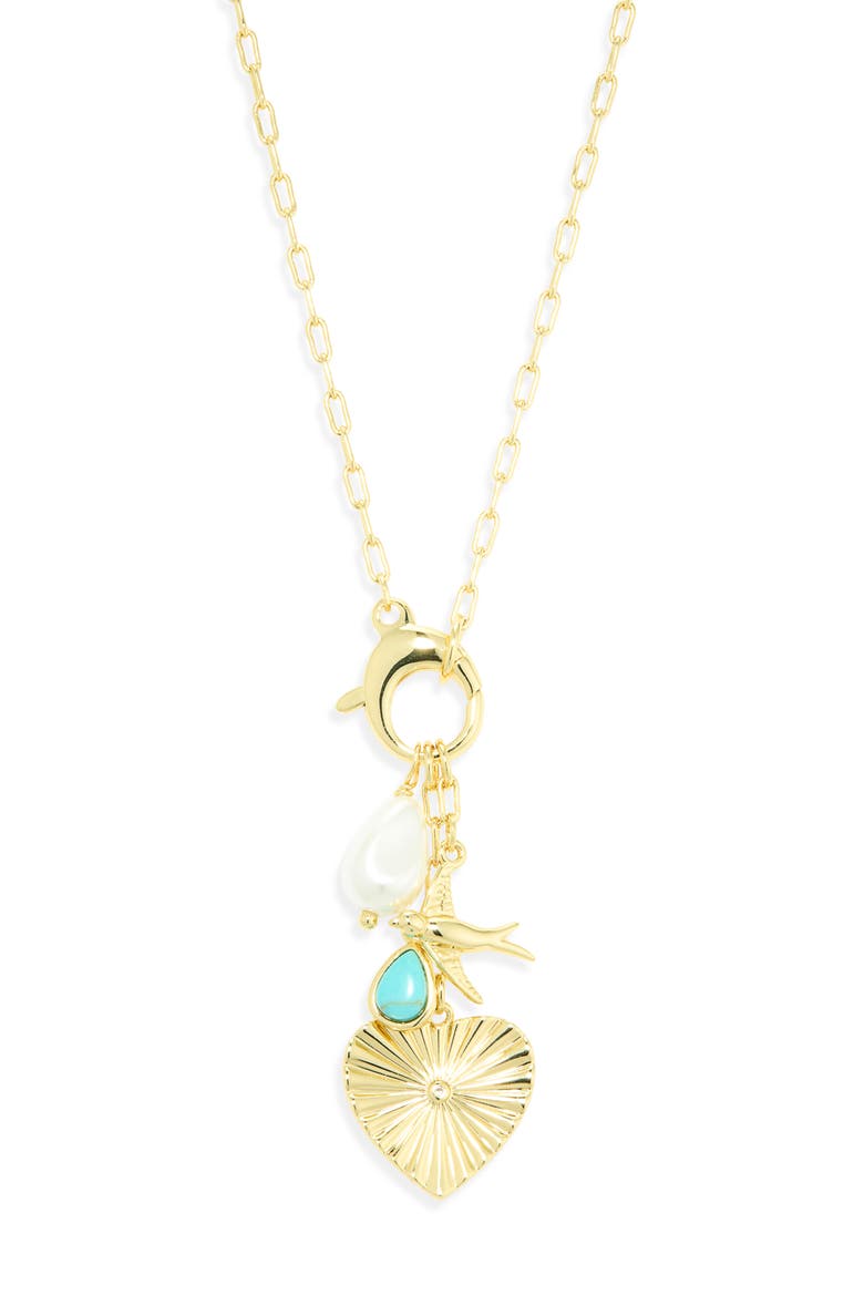 Chunky Charm Necklace, Alternate, color, GOLD