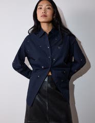 Whistles Embellished Poplin Shirt