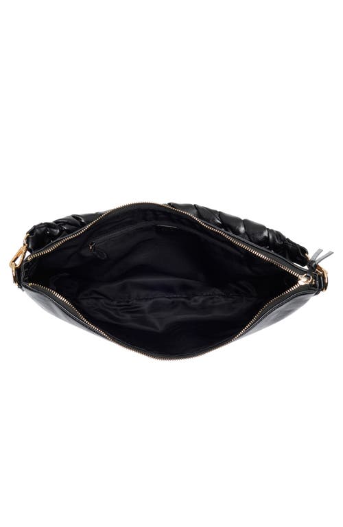 Rebecca Minkoff Eldridge Braided Handle Shoulder Bag In Black