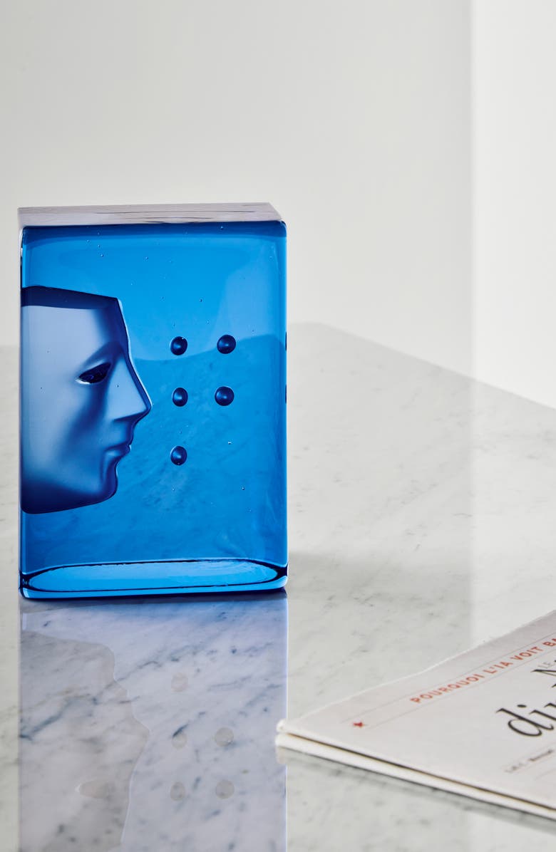 Kosta Boda Azur Blue Crystal Décor, Alternate, color, Look/ Blue