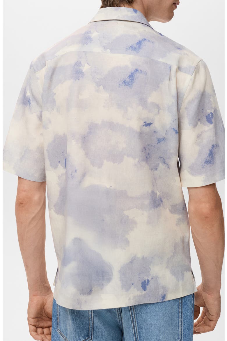 Printed Bowling Shirt, Alternate, color, LIGHT/ PASTEL GREY