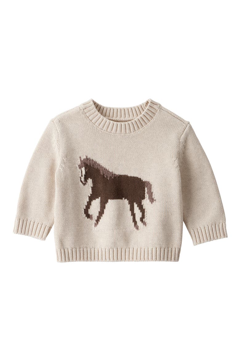 Organic Cotton Intarsia Sweater, Main, color, HORSE