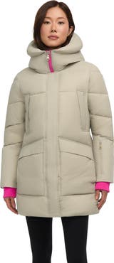 Pajar Heirani Mid-Length Quilted Parka Puffer with Oversized Hood