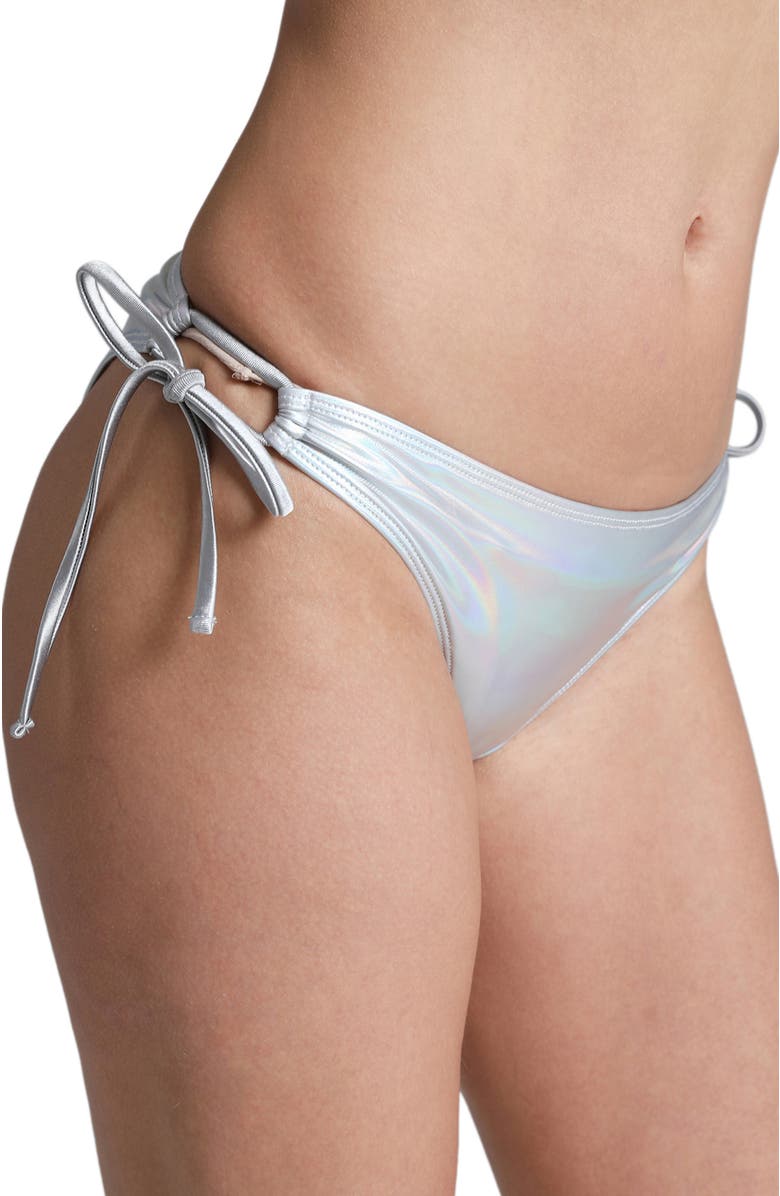 LECHERY<sup>®</sup> Lustrous Side-tie Bikini Bottom, Main, color, 