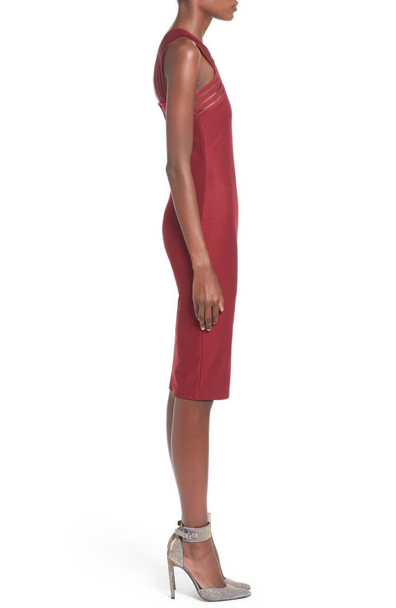 Missguided Mesh Strap Midi Dress, Alternate, color,