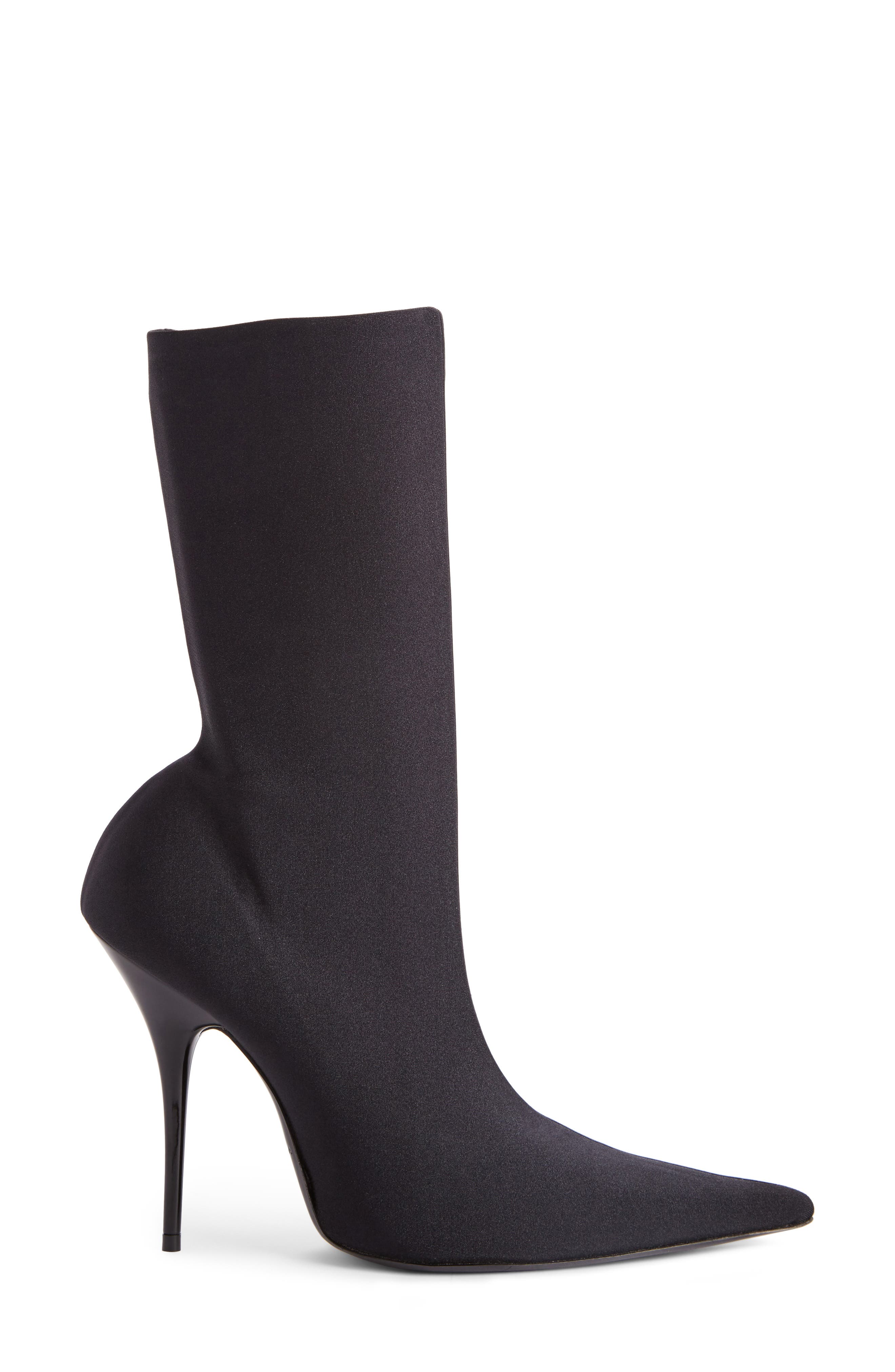 Balenciaga Pointy Toe Mid Bootie, Alternate, color, 