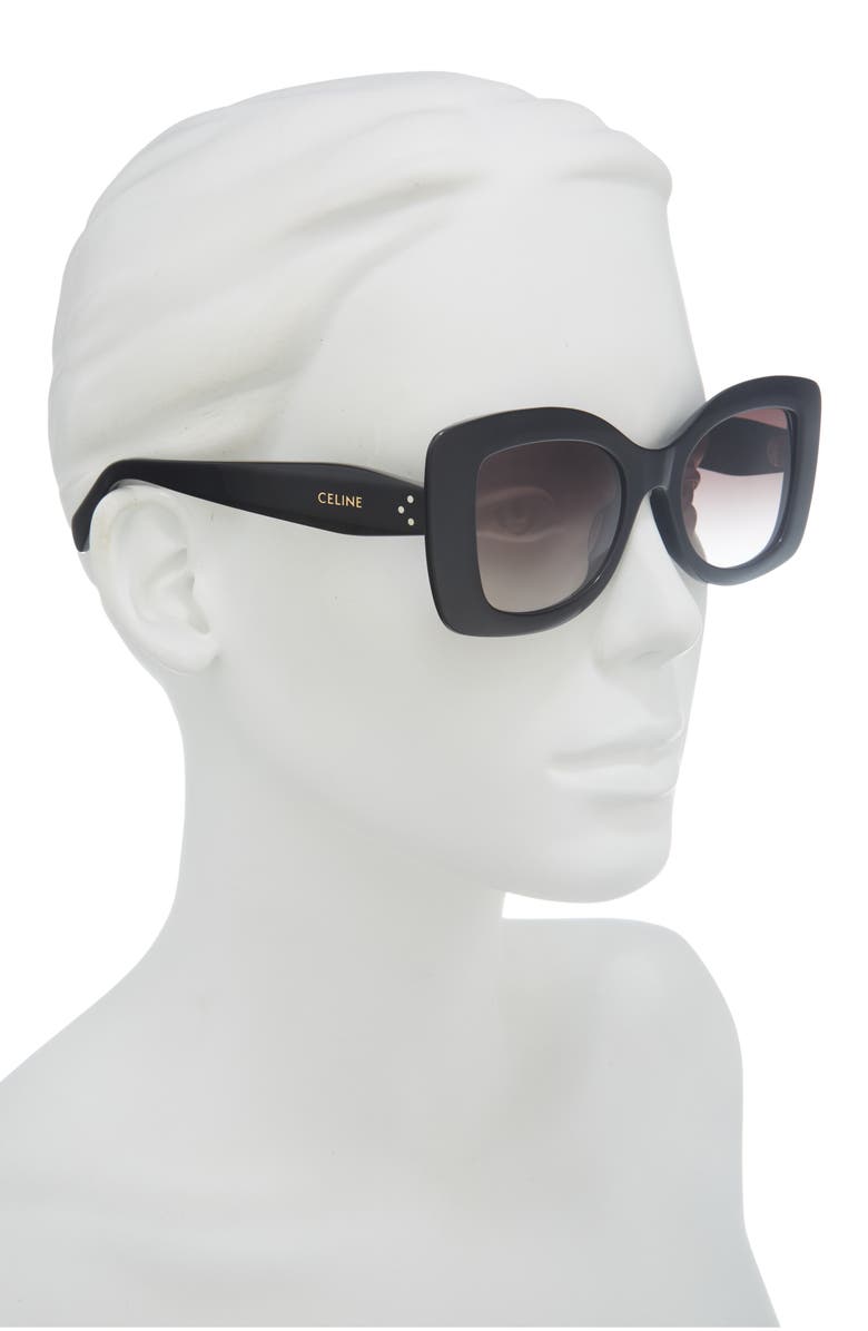 CELINE 3 Dots Butterfly Sunglasses, Alternate, color, Shiny Black / Gradient Roviex