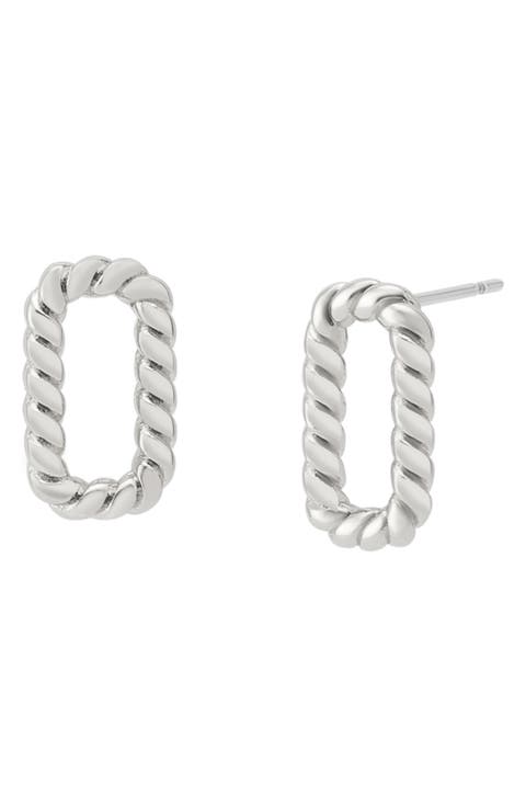 Rope Hex Stud Earrings