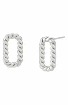 Rope Hex Stud Earrings