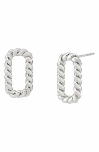 Rope Hex Stud Earrings