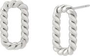 AllSaints Rope Hex Stud Earrings