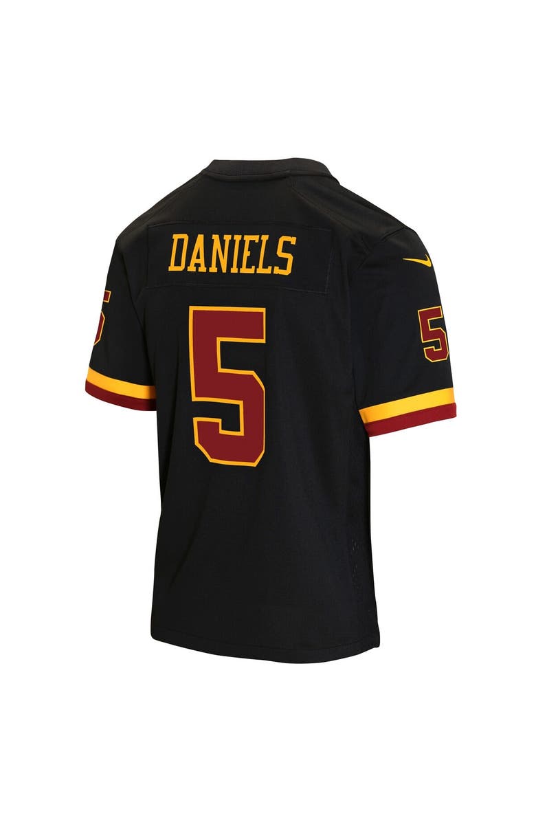 Nike Youth Nike Jayden Daniels Black Washington Commanders Hail Raiser Alternate Game Jersey, Alternate, color, Black