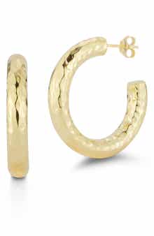 Hammered Hoop Earrings