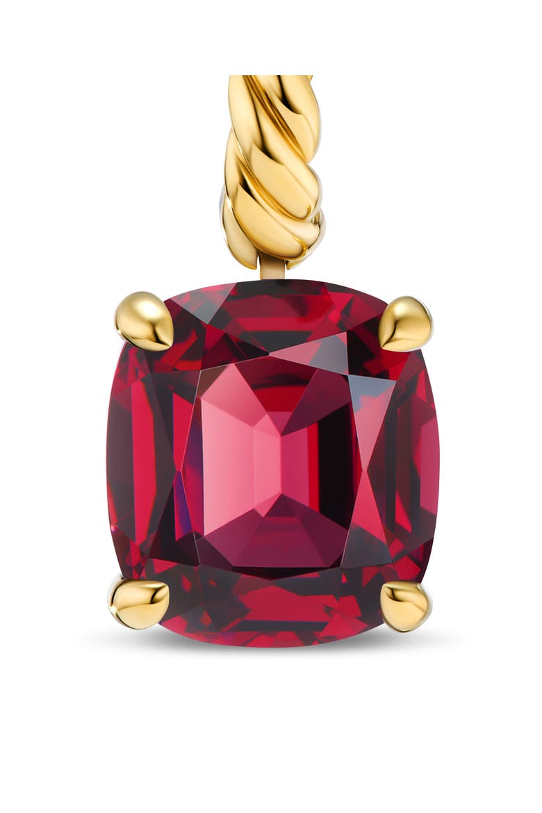 Marbella Stone Drop Huggie Hoop Earrings, Alternate, color, 18K YELLOW GOLD/ GARNET