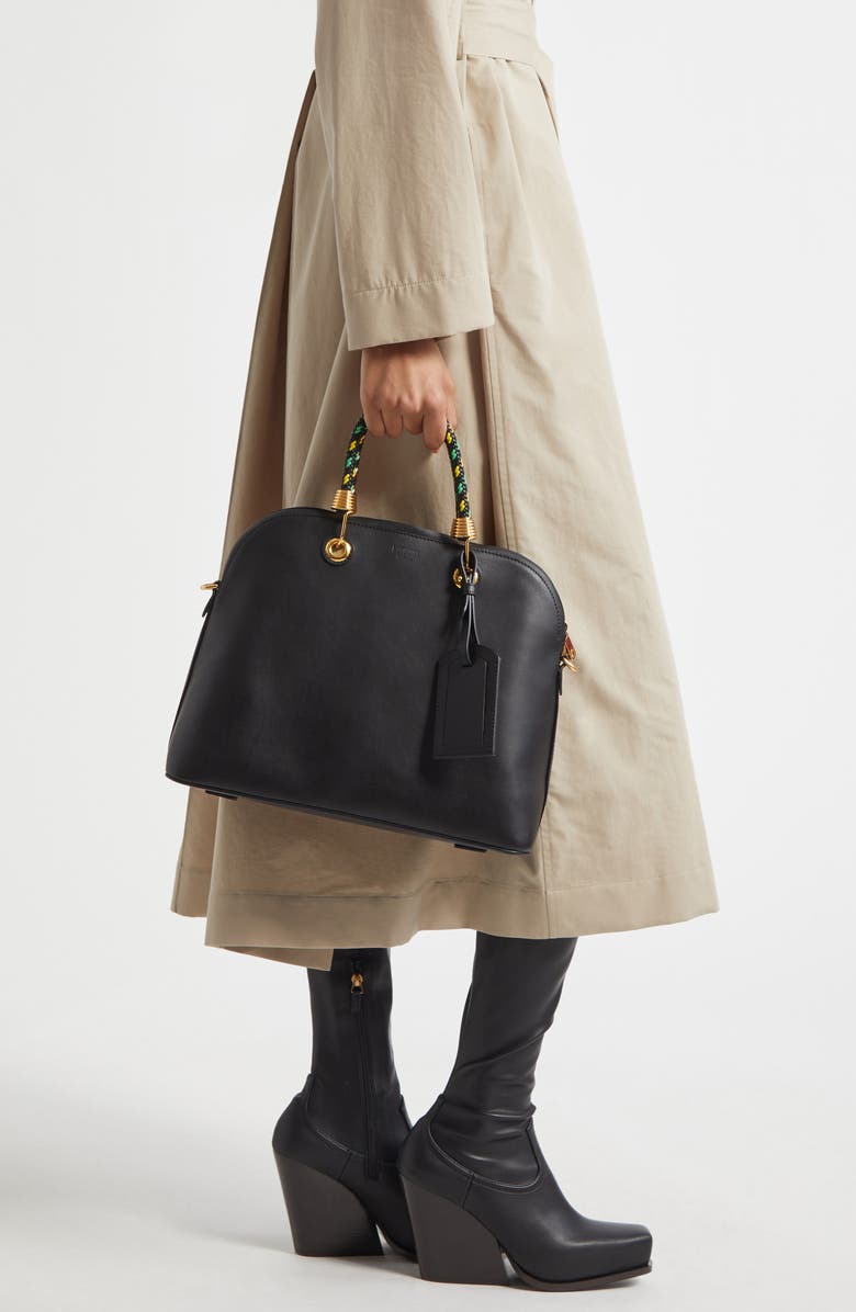 Moschino Braided Cord Leather Handbag, Alternate, color,