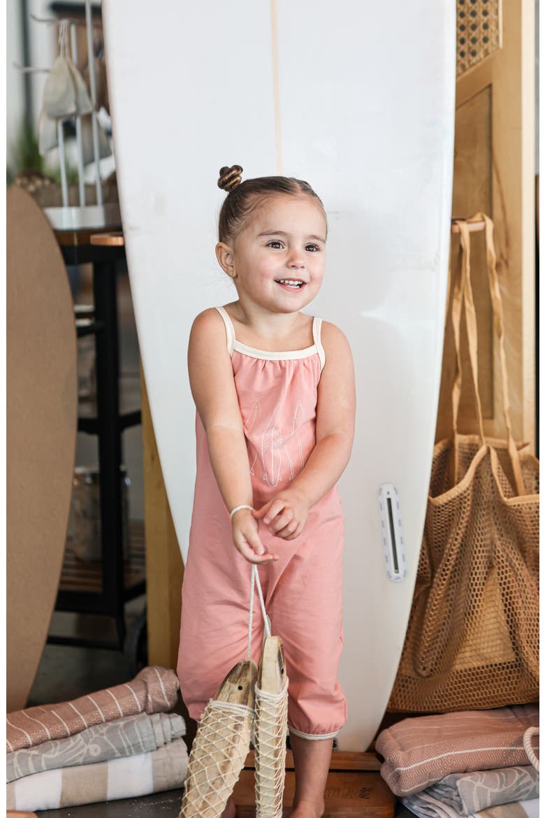 Kids' Island Tank Romper, Alternate, color, SALMON