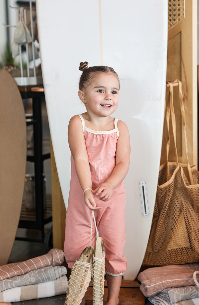 Manière Kids' Island Tank Romper, Alternate, color, Salmon