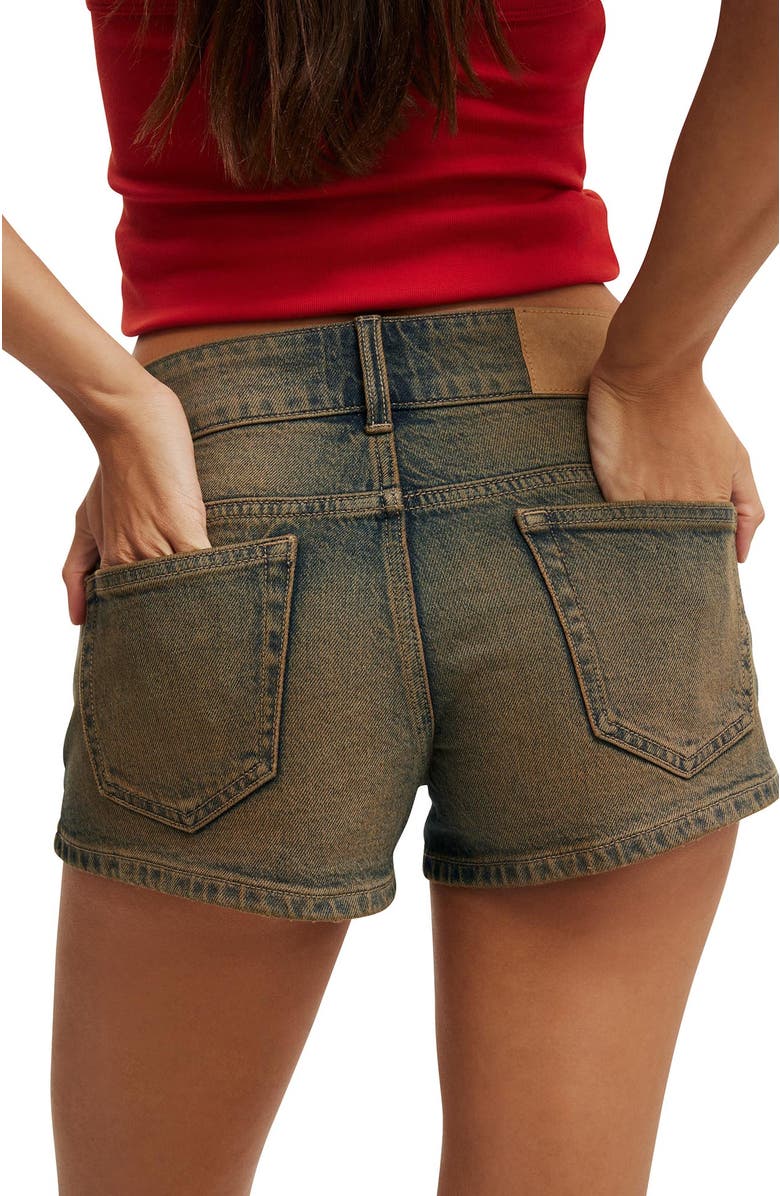 Cotton On Women's Micro Low Denim Short, Alternate, color, Rusty Blue