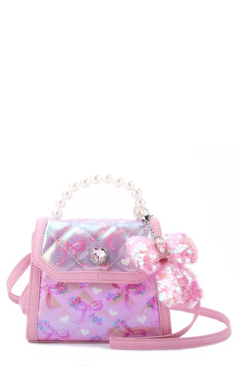 Kids' Faux Pearl Top Handle Bag