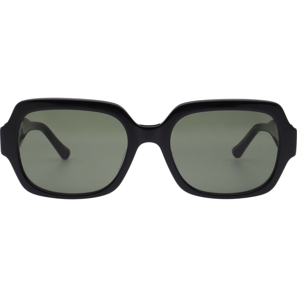 Florence By Mills 55mm Rectangular Sunglasses In Green