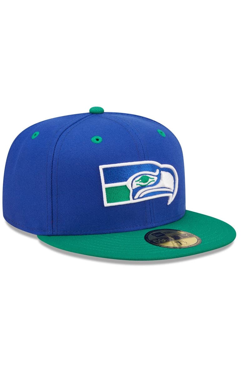 New Era Men's New Era Royal/Kelly Green Seattle Seahawks Flipside 59FIFTY Fitted Hat, Alternate, color, 