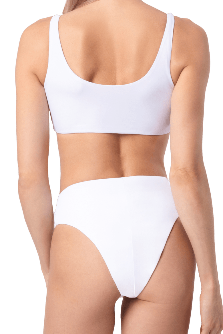 Kiss Hand Beaded Bikini Top, Alternate, color, White