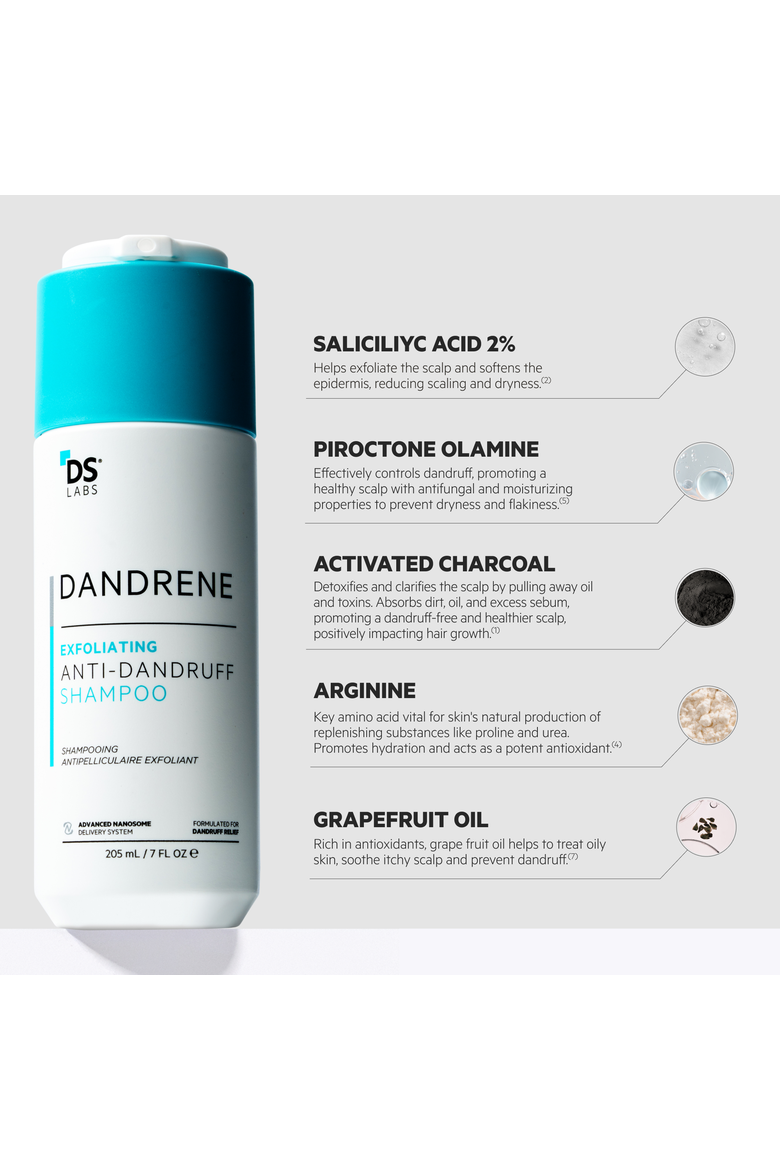 Dandrene Exfoliating Anti-Dandruff Shampoo, Alternate, color, No Color