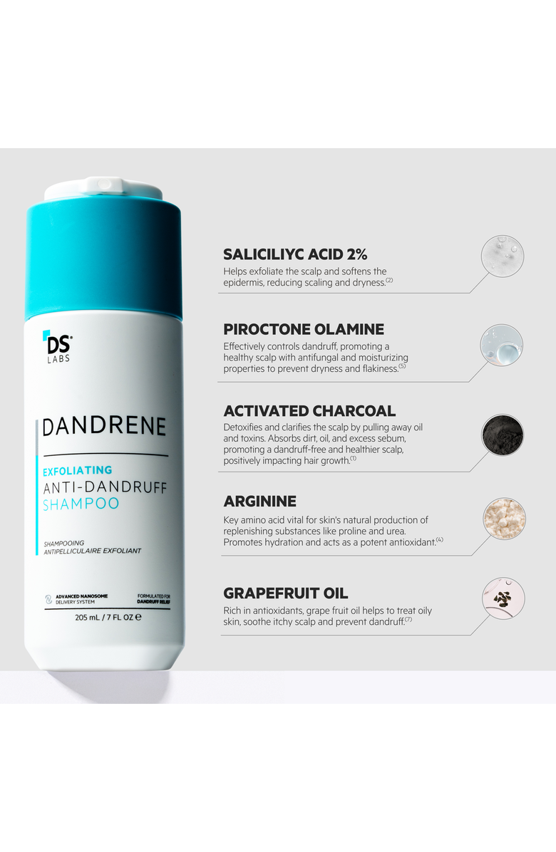 DS Laboratories Dandrene Exfoliating Anti-Dandruff Shampoo, Alternate, color, NO COLOR