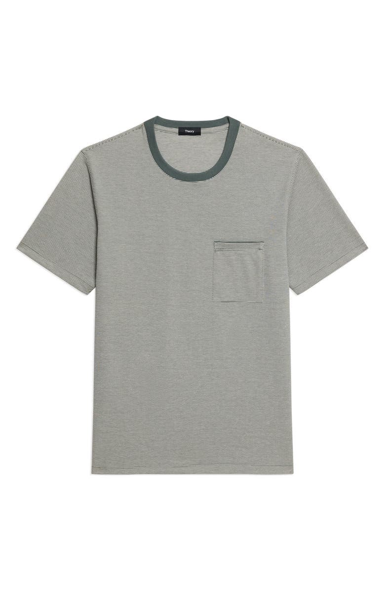 Theory Bird's Eye Ringer T-Shirt, Alternate, color, Pine Grove Multi