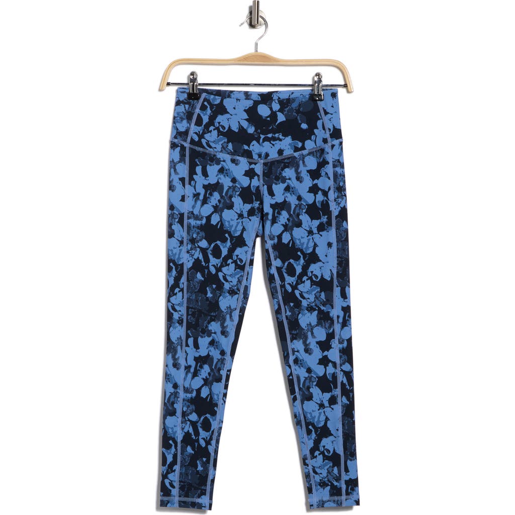 Z By Zella Perform Printed Pocket 7/8 Leggings In Blue