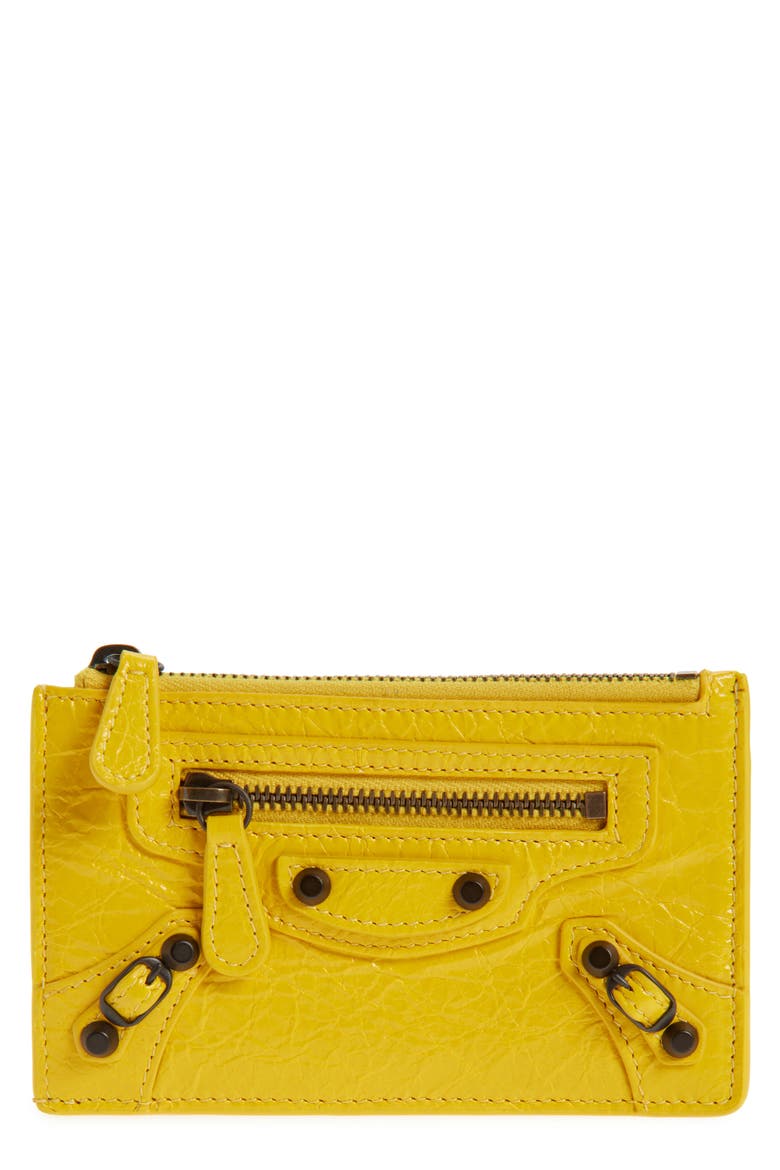 Le City Leather Card Case, Main, color, 7014 MARGE YELLOW