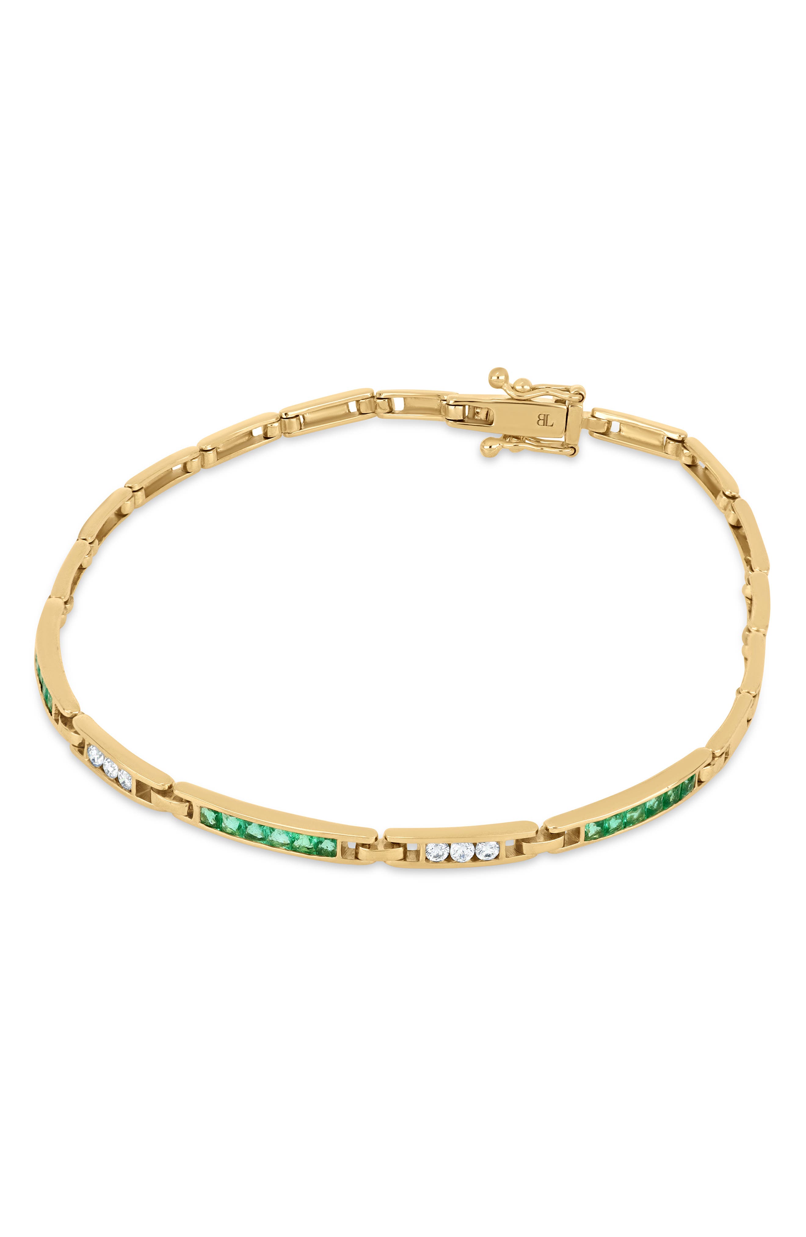 Bony Levy 18K Gold El Mar Gemstone and Natural Diamond Line Bracelet ...