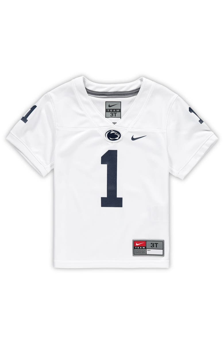 Nike Toddler Nike #1 White Penn State Nittany Lions Untouchable Football Jersey, Alternate, color, White